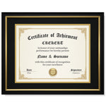 Load image into Gallery viewer, CREKERT Diploma Frame 11x14 Picture Frame Solid Wood Shatter-Resistant Glass for Documents Certificate Blackgold Frame 8.5x11 with Mat (Black Mat, 1 Pack)
